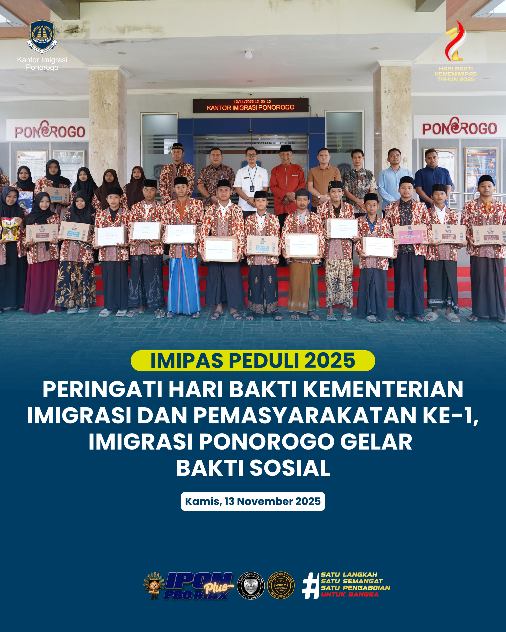 Berita Bakti Sosial Dalam Rangka Hari Bakti KEMENIMIPAS.A