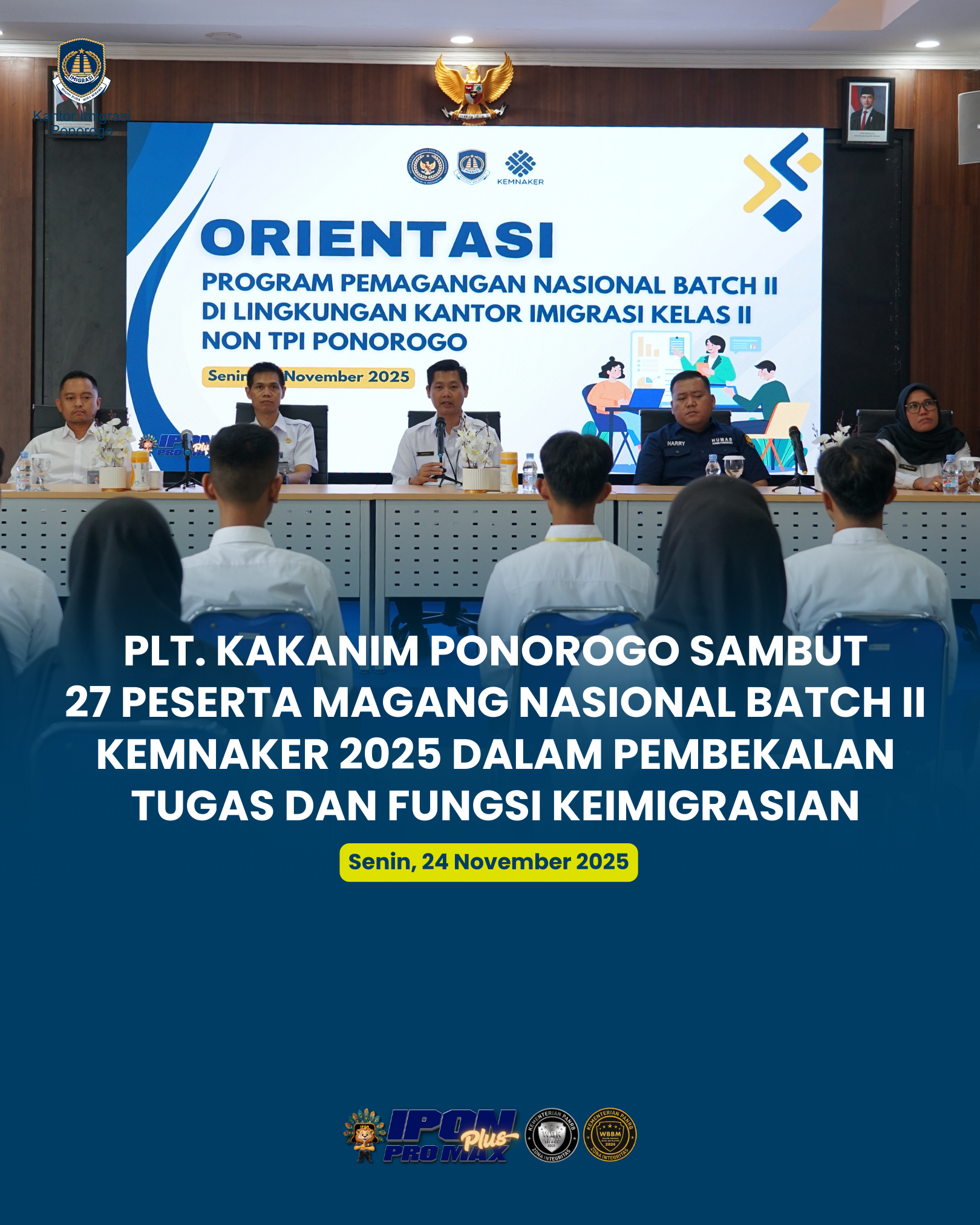 Sambutan Magang Kemnaker A