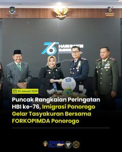 Puncak Rangkaian Peringatan HBI ke-76, Imigrasi Ponorogo Gelar Tasyakuran Bersama FORKOPIMDA Ponorogo