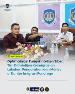 Optimalisasi Fungsi Intelijen Siber, Tim Ditintelijen Keimigrasian Lakukan Pengarahan dan Monev