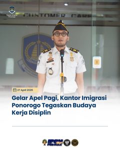 Gelar Apel Pagi, Kantor Imigrasi Ponorogo Tegaskan Budaya Kerja Disiplin